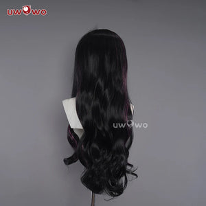 IN STOCK UWOWO Draculauraa Wig Little Devil Cosplay With Cape Wig Black and Pink 75CM Long Hair Heat Resistant Halloween Wig