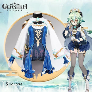 Genshin Impact Sucrose Cosplay Costume Adult Carnival Uniform  Anime Halloween Party Costumes Masquerade Women Game