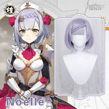 Load image into Gallery viewer, IN STOCK UWOWO Game Genshin Impact Noelle Cosplay Wig 35cm Short Game Hair Heat Resistant Synthetic Wigs
