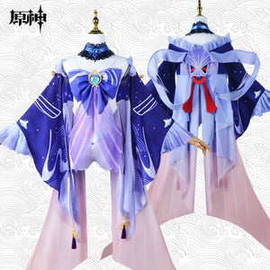 Genshin Impact Cosplay Sangonomiya Kokomi Game Cosplay Costumes Wig Shoes Hat Anime Suits Halloween Party Disfraz Mujer Women