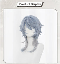 Load image into Gallery viewer, UWOWO Sunday Wig Game Honkai: Star Rail Sunday Cosplay Wig Long hair Grey blue 48cm Wig
