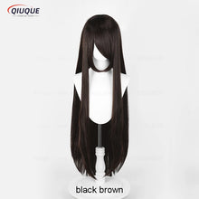 Load image into Gallery viewer, 73 Colors 100cm Long Straight Cosplay Wig Anime Compatible Universal Omopinenet Heat Resistant Synthetic Hair Wigs + Wig Cap
