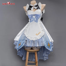 Load image into Gallery viewer, In Stock UWOWO Traveler Lumine Cosplay Maid Costume Game Genshin Impact Cosplay Maid Ver. Lumine Maid Dress Halloween Costumes
