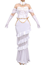 Load image into Gallery viewer, In Stock DAZCOS Anime Overlord Albedo Cosplay Costume Halloween Christmas Costume Cos Women White Dress Overlord Albedo Cosplay
