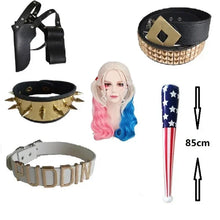 Load image into Gallery viewer, Cosplay  Squad Suicide  Monster  Bracelet Belt necklace Gloves Accessories Full Set Wig Harley
