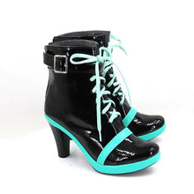 Load image into Gallery viewer, in stock Anime Miku Cosplay Full Set Costume Miku 16TH Cosplay Leather Midi Sexy Dress Halloween Carnival Party JK Uniform
