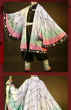 Load image into Gallery viewer, Demon Slayer Anime Kochou Shinobu Cosplay Costume Kisatsutai Women Japanese Haori Uniform Wig Halloween Party Comic Con Outfit
