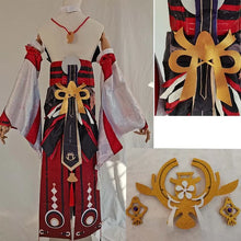 Load image into Gallery viewer, Yae Miko Full Set Guuji Yae Cosplay Costume Wig Earning Headwear Ears Tail for Comic Con
