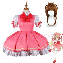 Load image into Gallery viewer, KINOMOTO SAKURA Cosplay Costume Carnival Uniform Wig Anime Halloween Costumes Women Game
