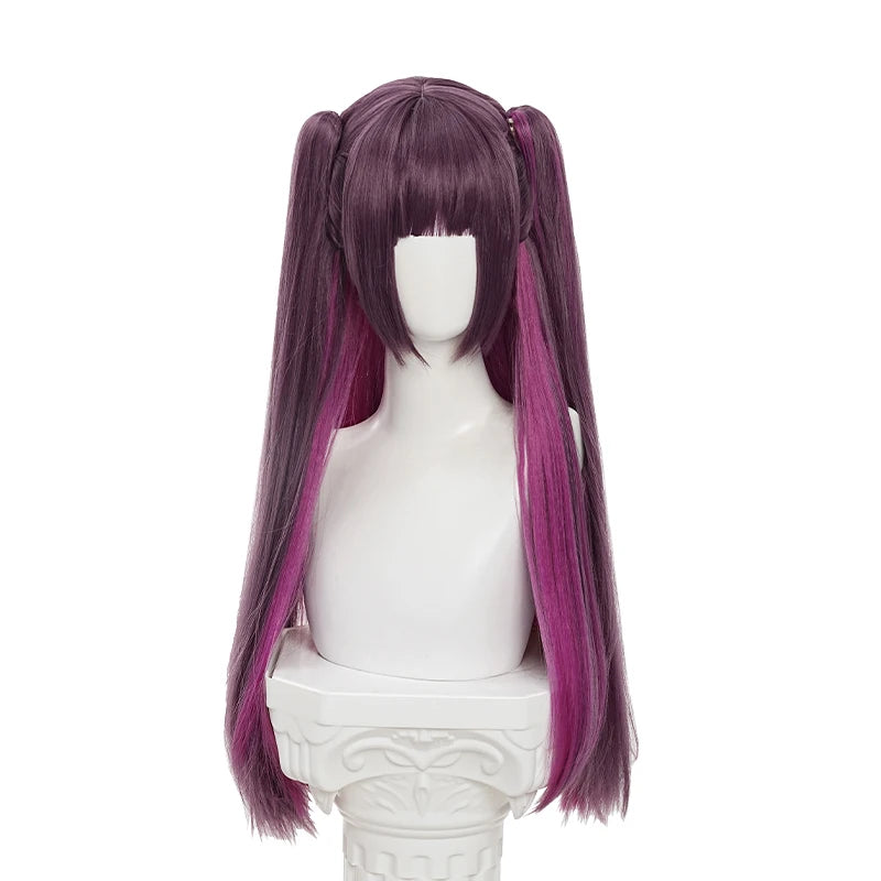 UWOWO Mikari Tachibanaa Wig 2.5 Dimensionall Seduction Niteng0o Jigen no Ririsaa Cosplay Wig Purple Long Hair With Ponytail