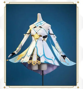Genshin Impact Game Lumine Cosplay Costumes Halloween Carnival Party Clothes for Women Girls Cute Dress Suit Wig Full Sets