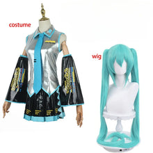 Load image into Gallery viewer, Anime Miku Cosplay Costume Miku Japan Maid May Output Dress Suit Headwear Wig Halloween Costume For Women Girl Adult
