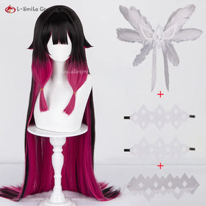 High Quality Columbina Cosplay Wig Fatui Damselette Colombina Cosplay Anime Wigs Heat Resistant Synthetic Hair + Wig Cap