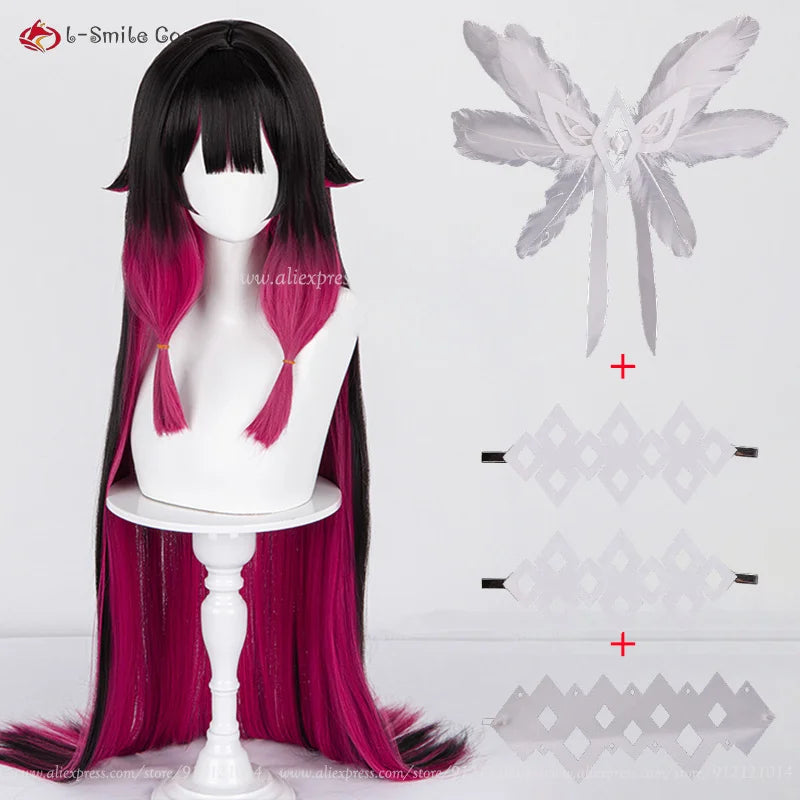 High Quality Columbina Cosplay Wig Fatui Damselette Colombina Cosplay Anime Wigs Heat Resistant Synthetic Hair + Wig Cap