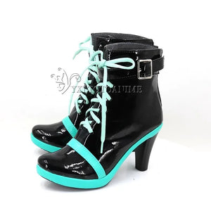 in stock Anime Miku Cosplay Full Set Costume Miku 16TH Cosplay Leather Midi Sexy Dress Halloween Carnival Party JK Uniform