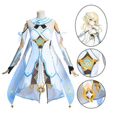 Load image into Gallery viewer, Genshin Impact Game Lumine Cosplay Costumes Halloween Carnival Party Clothes for Women Girls Cute Dress Suit Wig Full Sets
