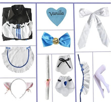 Load image into Gallery viewer, NEKOPARA Cosplay Chocola Vanilla Cosplay Maid Dress  Women Girls Full Set  Cute Lolita Halloween Party Outfits with Wig
