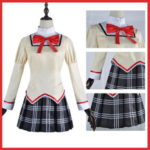 Load image into Gallery viewer, Anime Puella Magi Madoka Magica Akemi Homura Kaname Madoka Cosplay Costume Miki Sayaka  Sakura Kyouko Campus Uniform Wig Shoe
