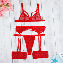 Load image into Gallery viewer, Pajamas Steel Lingerie Ring Lace Underwear Sleepwear Fashion Sexy Garter Erotic Porno Lingerie белье женское
