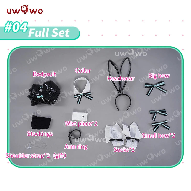 IN STOCK UWOWO Mikku Bunny Cosplay with Headband Black Mikku Cosplay Costume Bodysuit Canival Halloween Outfits