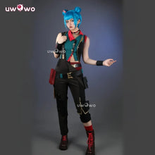Load image into Gallery viewer, UWOWO Jinx Cosplay Collab Series: Game LOL Arcane S2 Powder/Jinx Buns Hair Alternative Universe AU Cosplay Costume Halloween cos
