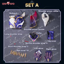 Load image into Gallery viewer, LAST BATCH UWOWO Evelynn Cosplay League of Legends/LOL: Coven Evelynn Cosplay Costume Bodysuit With Headpiece Halloween Cos
