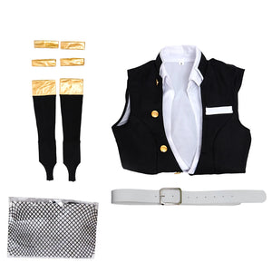 In Stock Anime Female Uzui Tengen Himejima Gyomei Cosplay Suit Women Sexy Black Dress Uzui Tengen Kimono Suit Halloween
