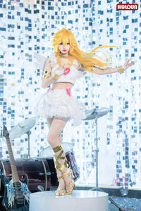 HOLOUN Panty & Stocking with Garterbelt Anime Panty Anarchy Cosplay Costume Wig Top Skirt  Cos Convention Daily Wear Halloween