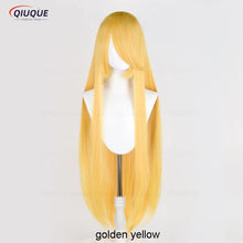 Load image into Gallery viewer, 73 Colors 100cm Long Straight Cosplay Wig Anime Compatible Universal Omopinenet Heat Resistant Synthetic Hair Wigs + Wig Cap
