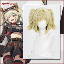 Load image into Gallery viewer, UWOWO Burnice Whita Wig Game Zenless Zone Zero ZZZ Burnice Whita Cosplay Wig with Ponytail Dark Yellow Hair Halloween Wig
