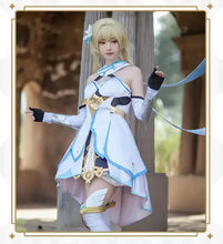 Load image into Gallery viewer, Genshin Impact Game Lumine Cosplay Costumes Halloween Carnival Party Clothes for Women Girls Cute Dress Suit Wig Full Sets
