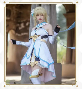 Genshin Impact Game Lumine Cosplay Costumes Halloween Carnival Party Clothes for Women Girls Cute Dress Suit Wig Full Sets