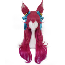 Load image into Gallery viewer, IN STOCK UWOWO League of Legends LOL Spirit Blossom Ahri Foxx Cosplay Wig With Ears Long Hair
