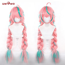 Load image into Gallery viewer, UWOWO Varesa Wig Game Genshin Impact Varesa Cosplay Wig With Ponytail Long Pink and Green Hair
