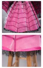 Load image into Gallery viewer, IN STOCK UWOWO Draculauraa Cosplay Costume Pink Suit Vampiree Female Little Devil Cosplay With Cape Hat Halloween Costumes Top
