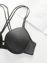 Load image into Gallery viewer, Women&#39;s Front Button Back Cross Strap Bra Set Gathering Push Ups Solid Color Lace Sexy Daily Comfort Casual Underwear Set A2159
