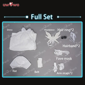In Stock UWOWO Genshin Impact Columbina Cosplay Costume Fatui Harbingers Damselette Snezhnaya Halloween Christmas Costumes