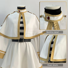Load image into Gallery viewer, HOLOUN Frieren Beyond Journey&#39;s End Anime Frieren Cosplay Costume Shawl Cloak Dress Wig Grey Ponytail Rose Net Christmas
