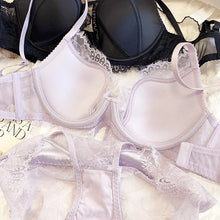 Load image into Gallery viewer, Sweet Little Fresh Deep-V Thin Cup Underwear Lace Women Sexy Bra Set With Large Size BC Size Push Up Lingerie With Underpants
