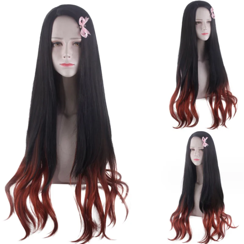 1:1 Halloween  Demon Slayer Cosplay wig Kamado Nezuko Kanroji Mitsuri Tsuyuri Kanawo Agatsuma Zenitsu Hashibira Inosuke Hair Wig