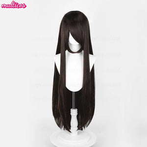 High Quality Anime 100Cm Long Staight Cosplay Wig Black White Red Pink Brown Gold Blue Blonde Purple Heat Resistant Hair Wigs