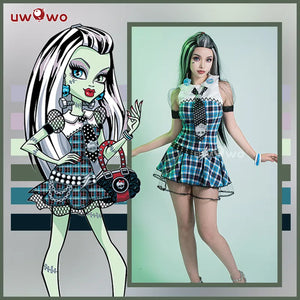 Monster High Cosplay Frankie Stein 1 Cosplay Costume Suit Female Cosplay Dress Halloween Costumes Outfit