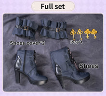 Load image into Gallery viewer, UWOWO Herta Shoes Boots Game Honkai Star Rail The Herta Witch Cosplay Shoes Boots with Accessory lloween Shoes
