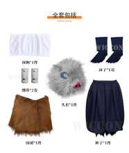 Load image into Gallery viewer, Anime Hashibira Inosuke Cosplay Costume  Inosuke Uniform Wig Pig Mask Halloween Outfit For Women Sexual Conversion Servant Girls
