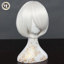Load image into Gallery viewer, UWOWO Nierr: Automataa 2B Wig Cosplay Wig Yorhaa 2B Cosplay Wig 30cm Milky White Short Hair
