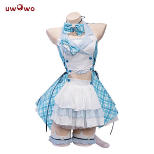 In Stock UWOWO NEKOPARA Vanilla Cosplay Costume New Maid Dress Idol Stage Chocola Vanilla Theatrical Maid Halloween Costume