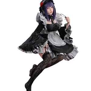 IN STOCK Kitagawa Marin Kuroe Shizuku Cosplay Costume Anime Cosplay DokiDoki-SR Women Cute Cosplay Maid Dress Halloween Costume