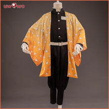 Load image into Gallery viewer, LAST BATCH UWOWO Zenitsuu Cosplay Costume New Design Haori Coat Uniform Shirt Pants Belt Halloween Costumes
