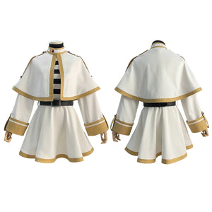 HOLOUN Frieren Beyond Journey's End Anime Frieren Cosplay Costume Shawl Cloak Dress Wig Grey Ponytail Rose Net Christmas