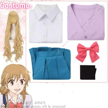 Load image into Gallery viewer, Ume Kurumizawa Anime Kimi ni Todoke From Me to You Cosplay Costume Wig 100CM Disguise Adult Women Shirt Skirt Halloween Daily
